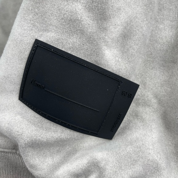 We11Done Men’s Unisex Reflective White Grey Logo Pullover Sweatshirt Size Medium - Picture 6 of 16